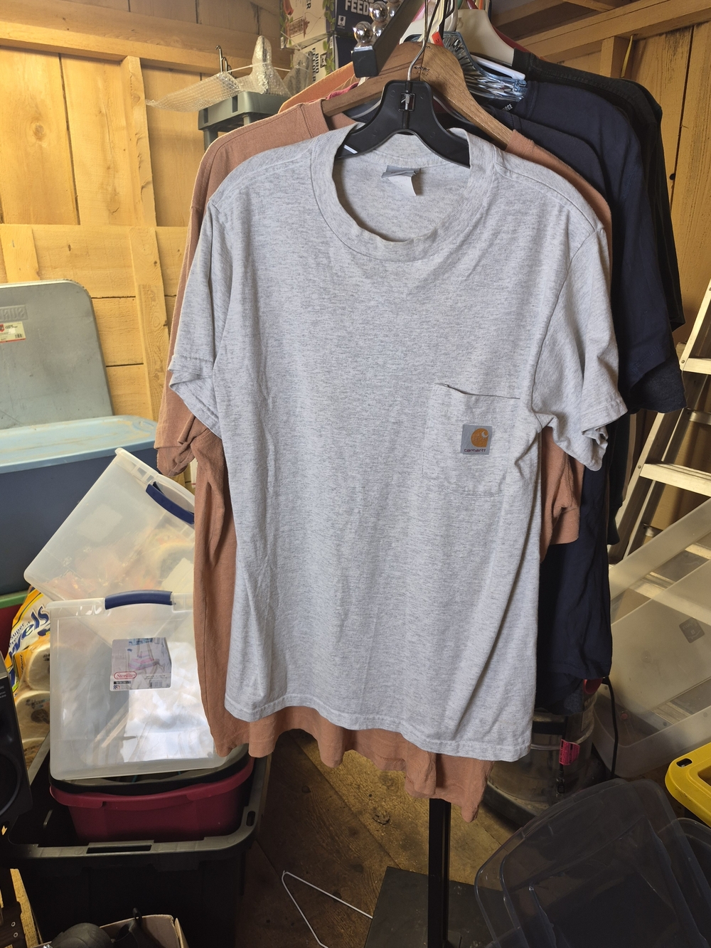 Carhartt Heather Gray Short-Sleeve Pocket Tee Bin 50